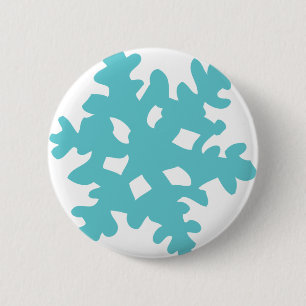 Badge Rond 5 Cm grêle à neige - flocon de neige