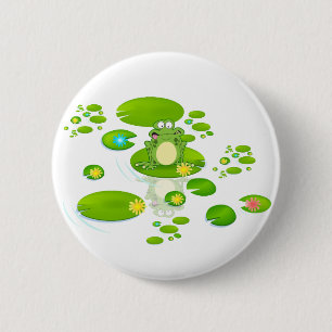 Badge Rond 5 Cm Grenouille