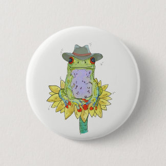 Badge Rond 5 Cm Grenouille