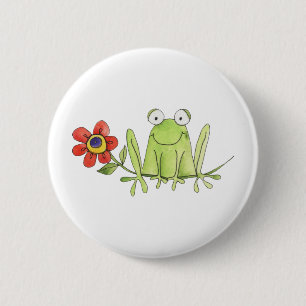 Badge Rond 5 Cm Grenouille