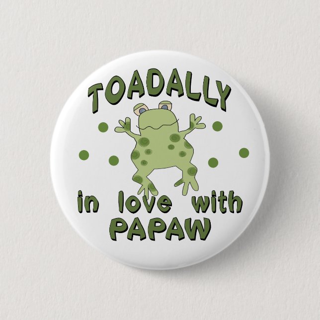 Badge Rond 5 Cm Grenouille de papaye d'amour de TOADALLY (Devant)