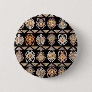 Badge Rond 5 Cm Grenouilles Tribales Sautantes