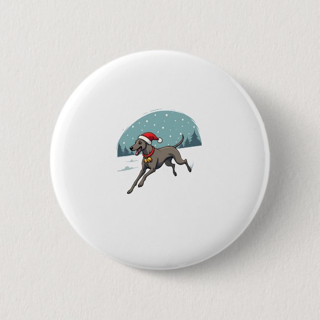 Badge Rond 5 Cm Greyhound Festive Sprint (Devant)
