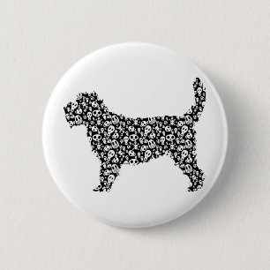 Badge Rond 5 Cm Griffon grand Vendeen de basset