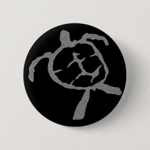 Badge Rond 5 Cm gris-tortue