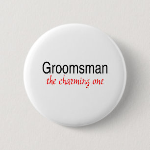 Badge Rond 5 Cm Groomsman avec du charme