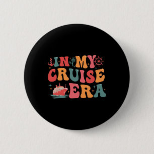 Badge Rond 5 Cm Groovy Rétro À l'ère de ma croisière Vacances en f