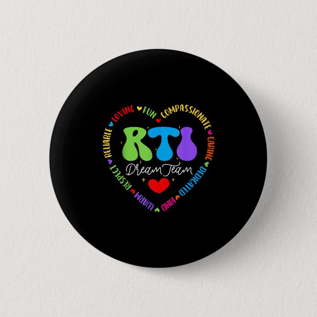 Badge Rond 5 Cm Groovy Rti Dream Team T Resnse Intervention Squad  (Devant)