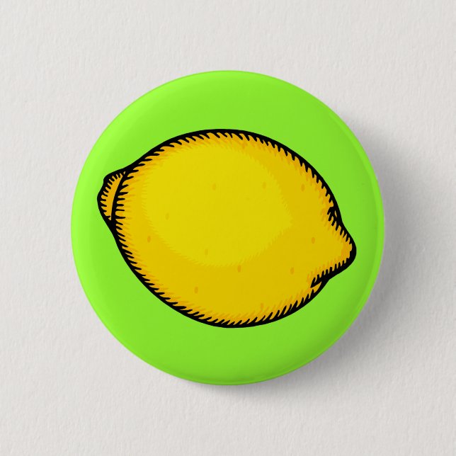 Badge Rond 5 Cm Gros citron (Devant)