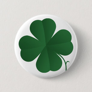 Badge Rond 5 Cm Gros quatre feuilles