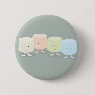 Badge Rond 5 Cm Groupe de guimauves de sourire