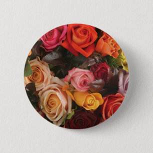 Badge Rond 5 Cm Groupe de roses