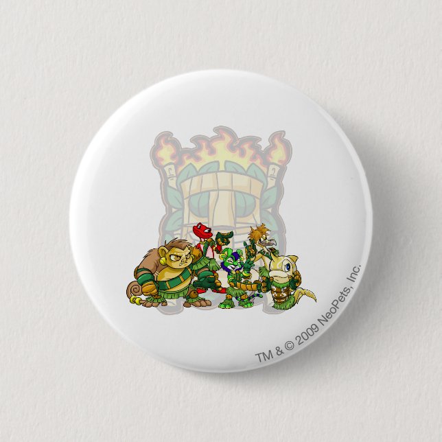 Badge Rond 5 Cm Groupe d'île de mystère d'équipe (Devant)