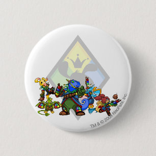 Badge Rond 5 Cm Groupe d'île de Roo d'équipe