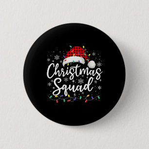 Badge Rond 5 Cm Groupe Famille de l'Escadron de Noël Correspondant