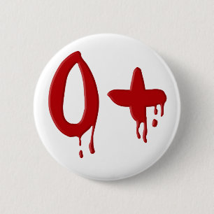 Badge Rond 5 Cm Groupe sanguin O positif