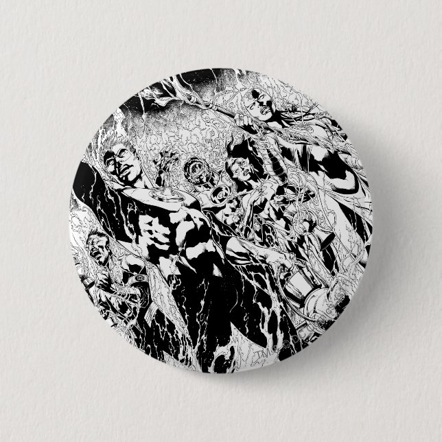 Badge Rond 5 Cm Groupe vert de lanterne (Devant)