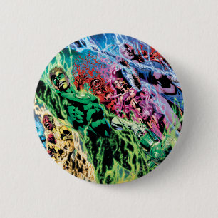 Badge Rond 5 Cm Groupe vert de lanterne - couleur