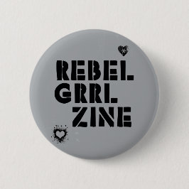 Badge Rond 5 Cm Grrl rebelle Zine