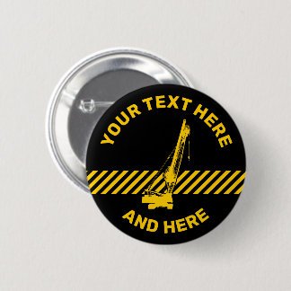 Badge Rond 5 Cm Grue de construction