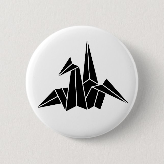 Badge Rond 5 Cm Grue en papier (Devant)