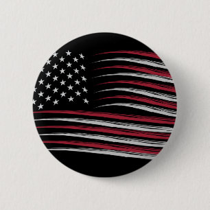 Badge Rond 5 Cm Grunge USA flag