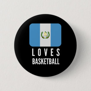 Badge Rond 5 Cm Guatemala aime le basket-ball