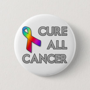 Badge Rond 5 Cm Guérissez tout le Cancer