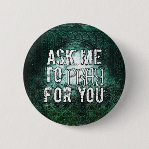 Badge Rond 5 Cm Guerrier chrétien spirituel inspiré de prière