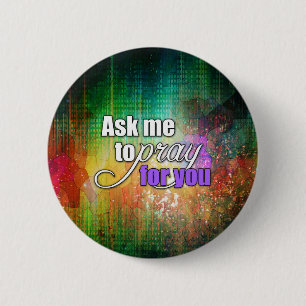 Badge Rond 5 Cm Guerrier chrétien spirituel inspiré de prière