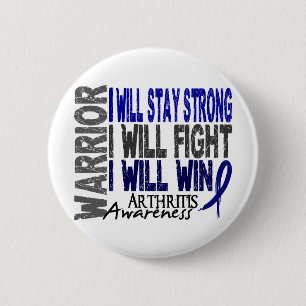 Badge Rond 5 Cm Guerrier d'arthrite