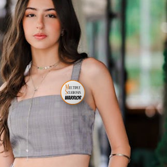 Badge Rond 5 Cm Guerrier de la sclérose en plaques (Créateur téléchargé)