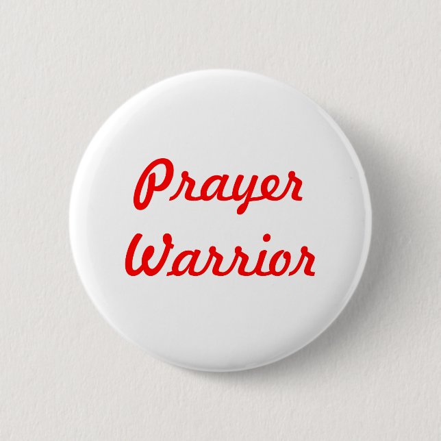 Badge Rond 5 Cm Guerrier de prière (Devant)