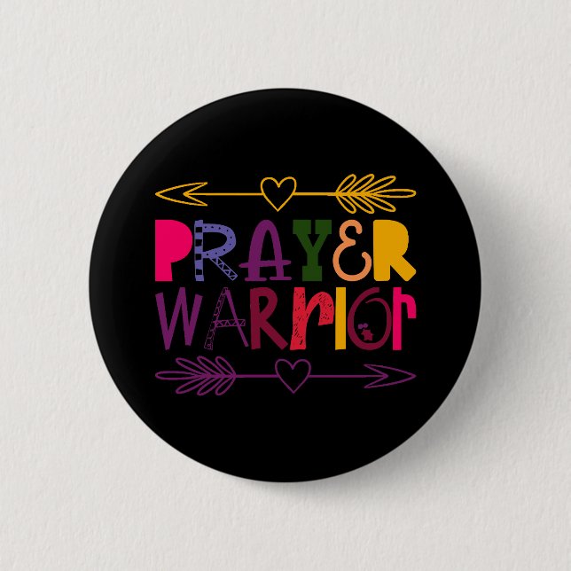 Badge Rond 5 Cm Guerrier de prière (Devant)