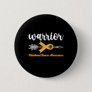 Badge Rond 5 Cm Guerrier Enfance Cancer Sensibilisation Soutien fo