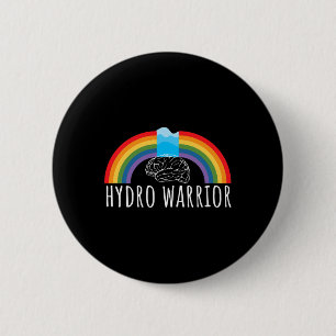 Badge Rond 5 Cm Guerrier Hydrocéphalie Sensibilisation Cerveau Shu
