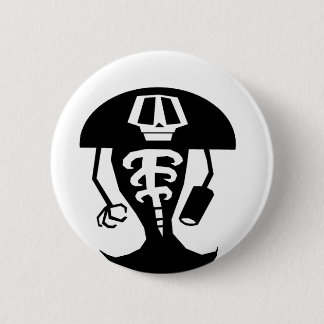 Badge Rond 5 Cm Guerrier squelettique