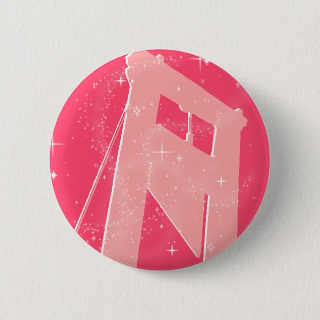 Badge Rond 5 Cm guillotine scintillante (Devant)