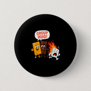 Badge Rond 5 Cm Guimauve drôle de s'mores