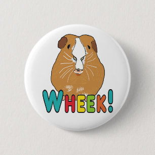 Badge Rond 5 Cm Guinée Pig Wheek