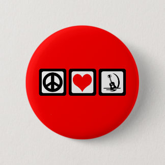 Badge Rond 5 Cm Guitare d'amour de paix