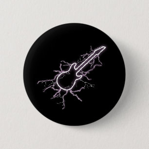 Badge Rond 5 Cm Guitare électrique