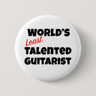 Badge Rond 5 Cm Guitariste le moins talentueux du monde