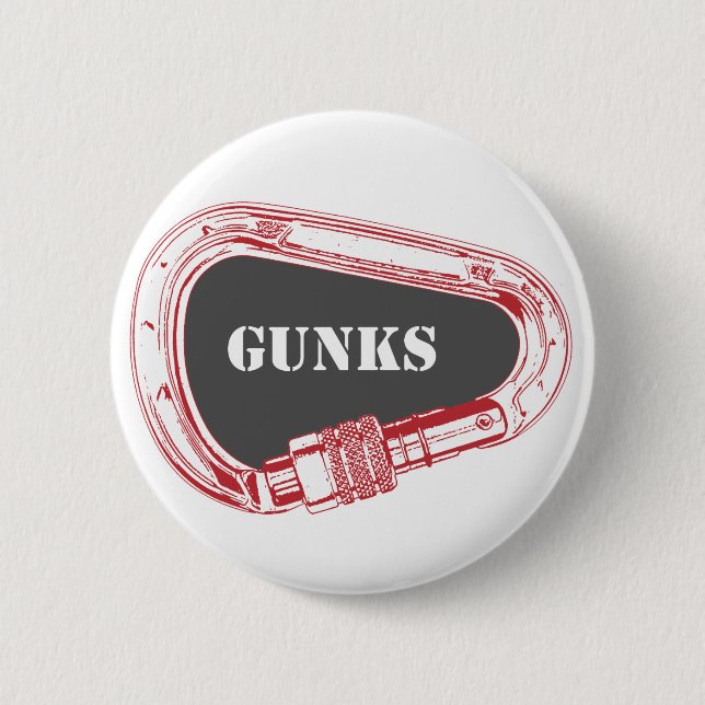 Badge Rond 5 Cm Gunks Escalade carabiner (Devant)