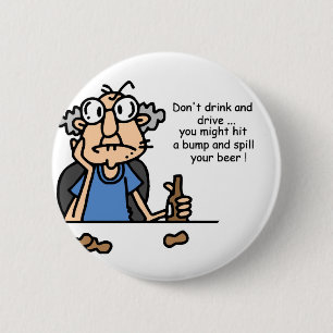 Badge Rond 5 Cm GUS sur boire et conduire