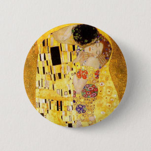 Badge Rond 5 Cm Gustav Klimt le bouton de baiser