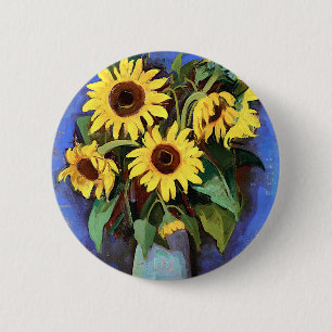 Badge Rond 5 Cm Gustave Loiseau Tournesol Photos esthétiques Tsunf