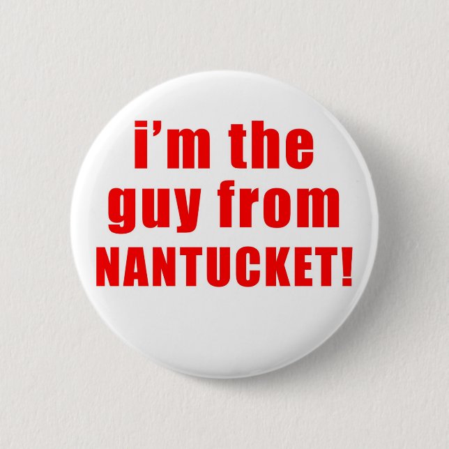 Badge Rond 5 Cm Guy Du Bouton Nantucket (Devant)