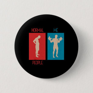 Badge Rond 5 Cm Gymnase Drôle Sag Disant Exercice Fitness