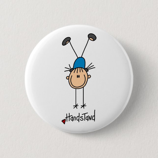 Badge Rond 5 Cm Gymnaste faisant l'appui renversé (Devant)